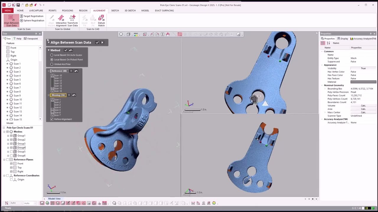 Обратное проектирование кронштейна из линии электропередачи (Часть 1) | Geomagic Design X