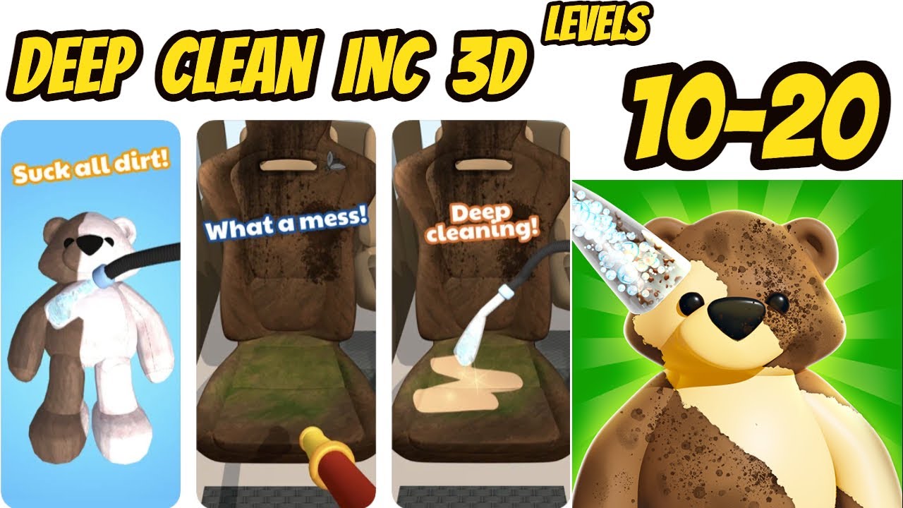 Deep Clean Inc 3D Game All levels 10-20 Gameplay Walkthrough (iOS-Android)