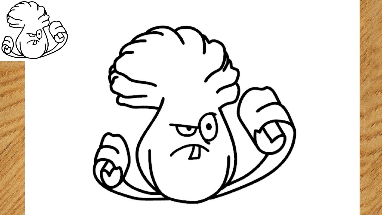 Como dibujar a Bonk Choy pvz - plantas vs zombies