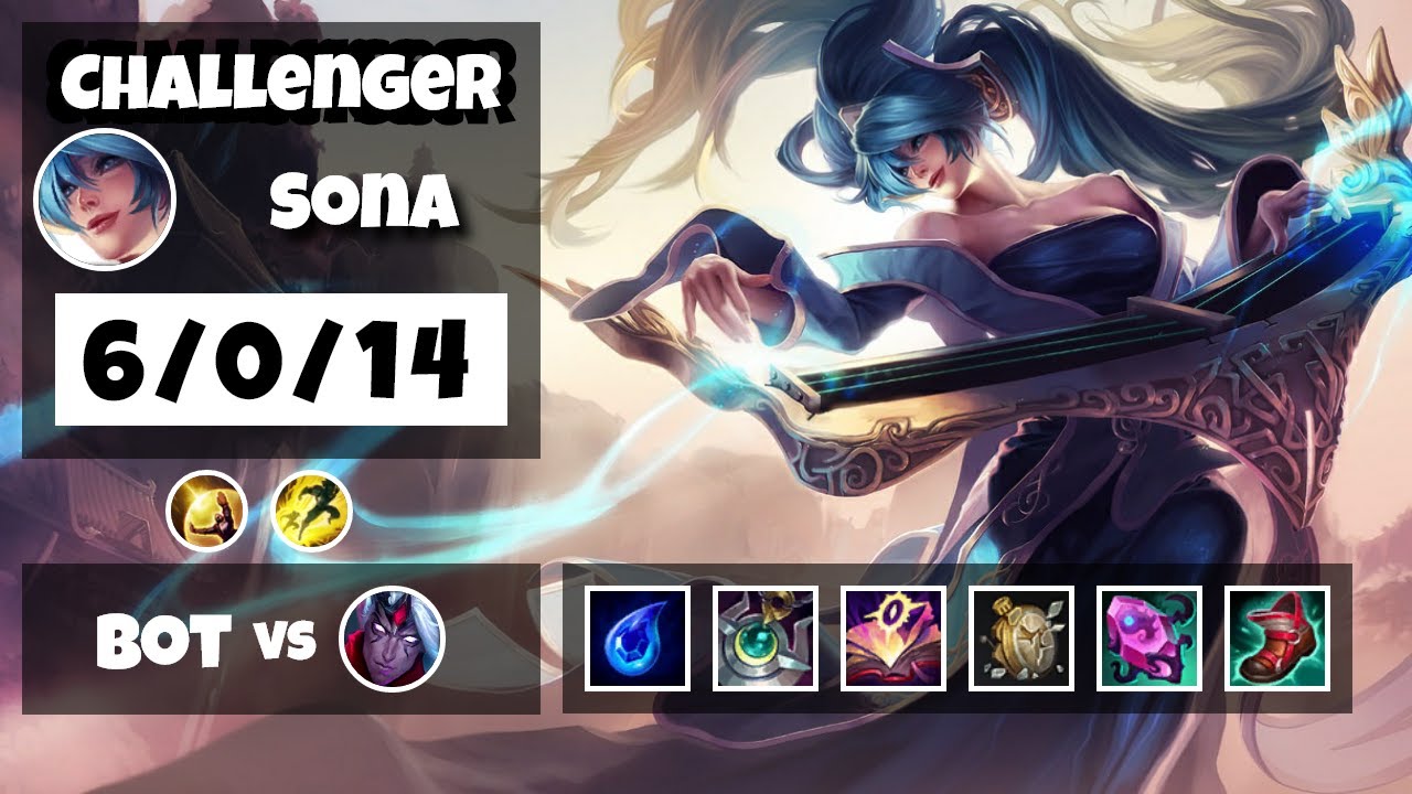Sona Gameplay Challenger Replay S11 - 11.10 Bot Lane (6/0/14) - BR