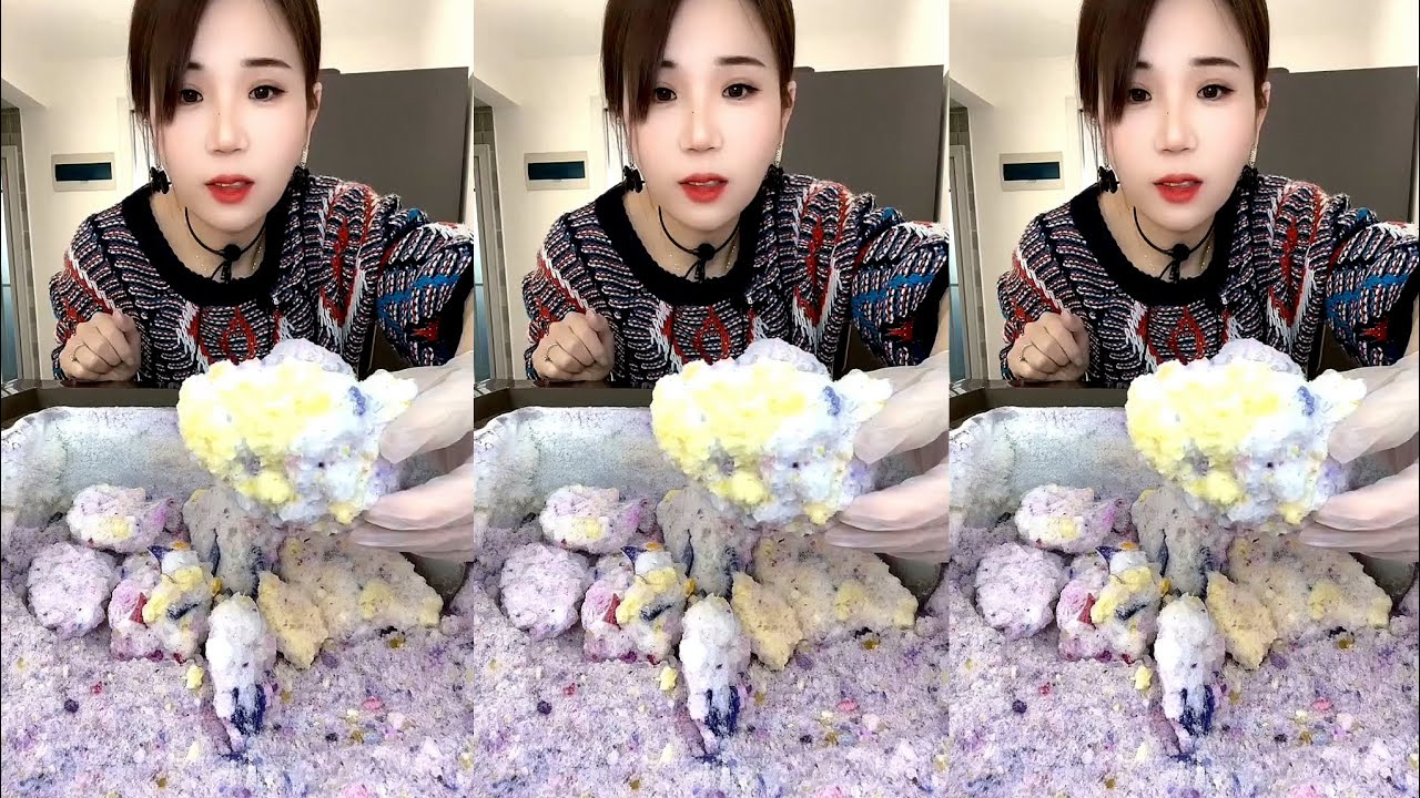 ASMR SHAVED ICE EATING / FREEZER FROST. ICE EATING YY