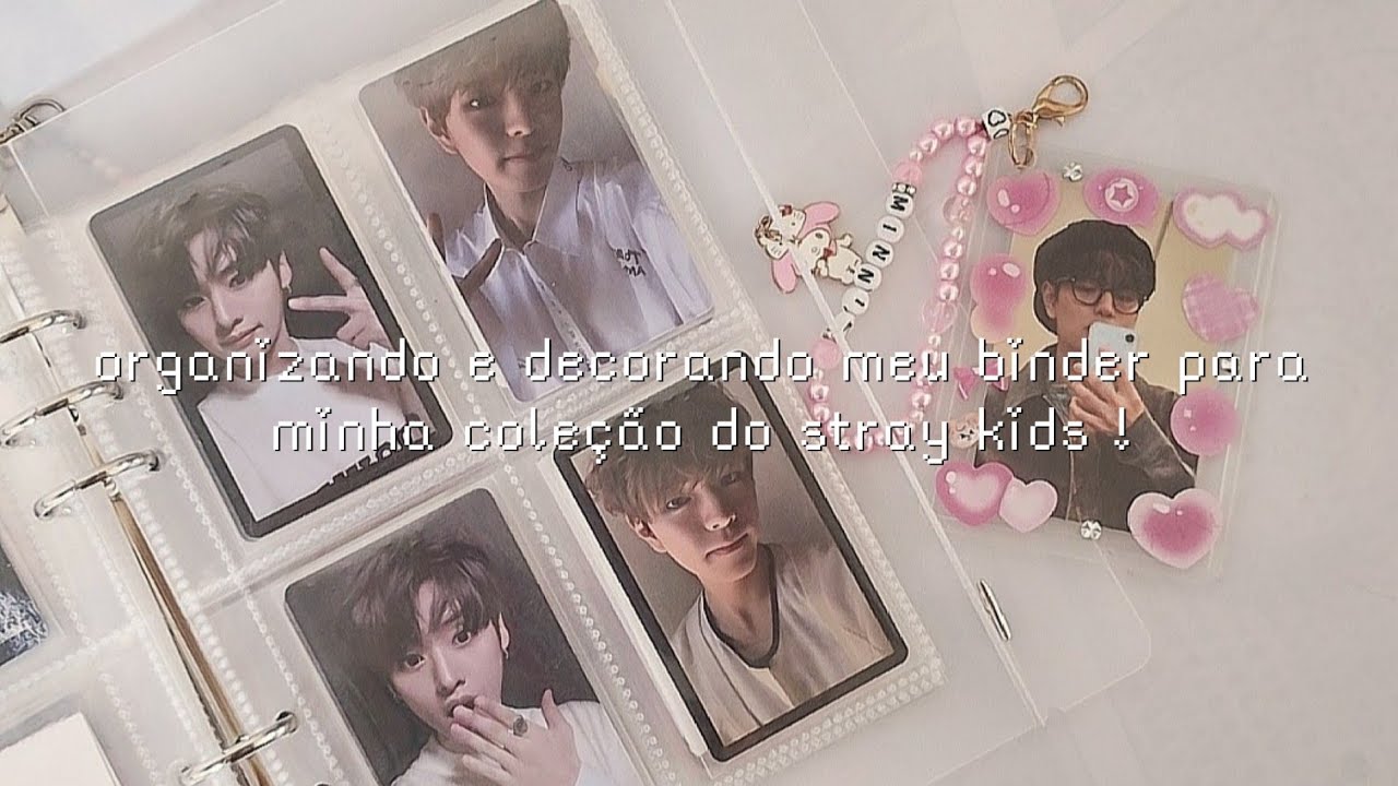 ⋆.𐙚 ̊organizando e decorando meu binder para minha coleção do stray kids ! | asmr