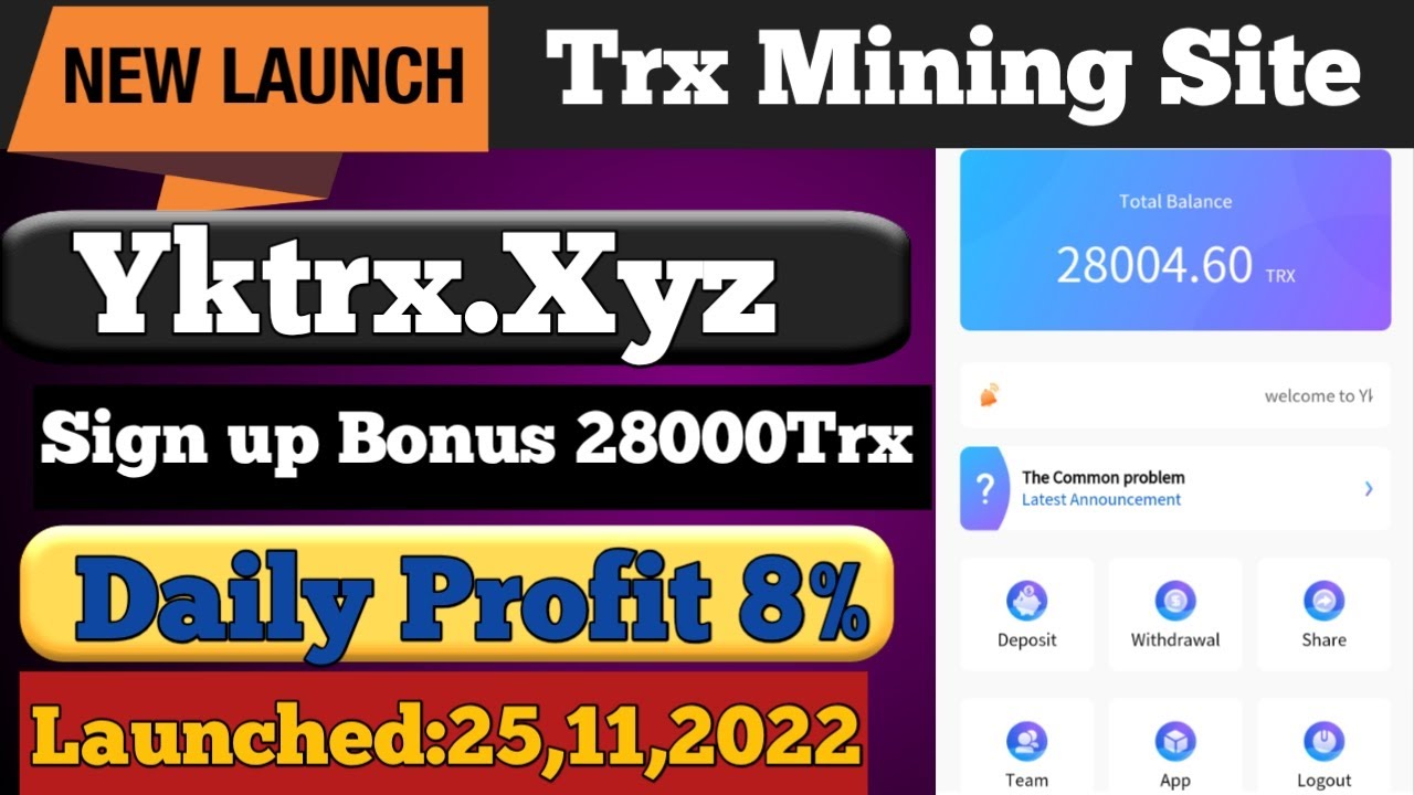 Real Miner, Withdraw Proof, Trx Mining Site, Trx Cloud Mining Site, Coin Miner 2022, Trx