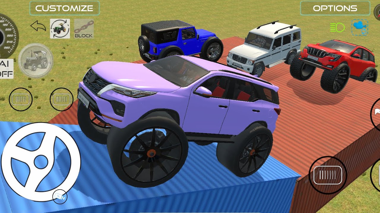🔥Drive Car and Unloading Stone From Dumper Truck in Game#scorpio #thar #bolero#car#4x4#gaming Ep38