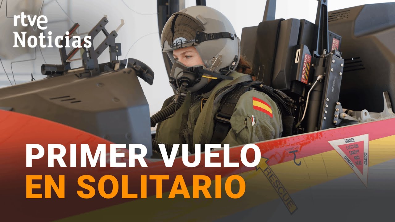 La PRINCESA LEONOR realiza su PRIMER VUELO en SOLITARIO en la ACADEMIA GENERAL del AIRE | RTVE