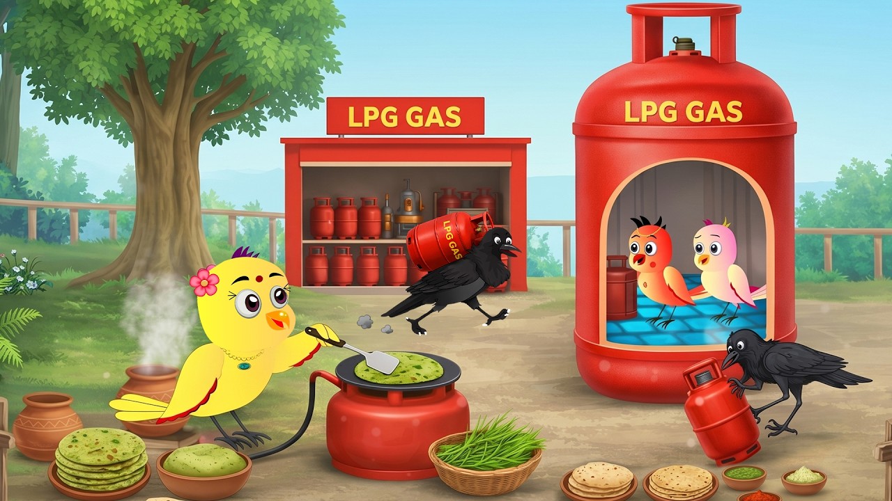 चिड़िया का LPG Gas cylinder का घर|Episode Rano|Chidiya Wala Cartoon |Tuni Acchi Cartoon|HINDI STORIES