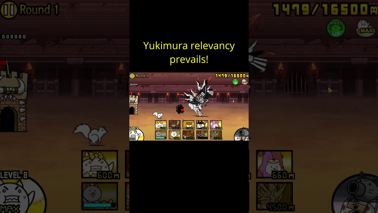 whats ponos cooking bro 😭 #shorts #gaming #battlecats #bahamut #yukimura #speedrun