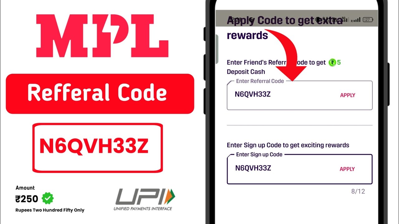 Mpl refferal code 2024 | Mpl bonus for refferal code | Technical khufiya