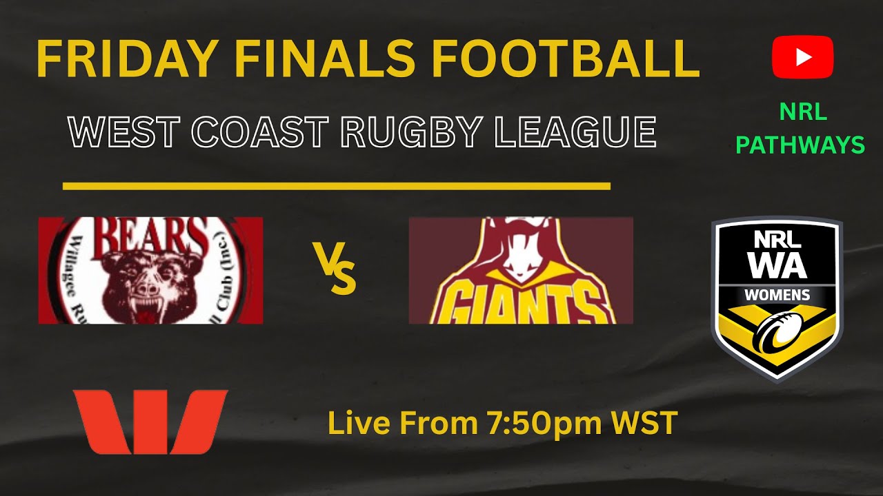 NRL WA Westpac Women's Premiership Elimination Final - Willagee Bears v Joondalup Giants