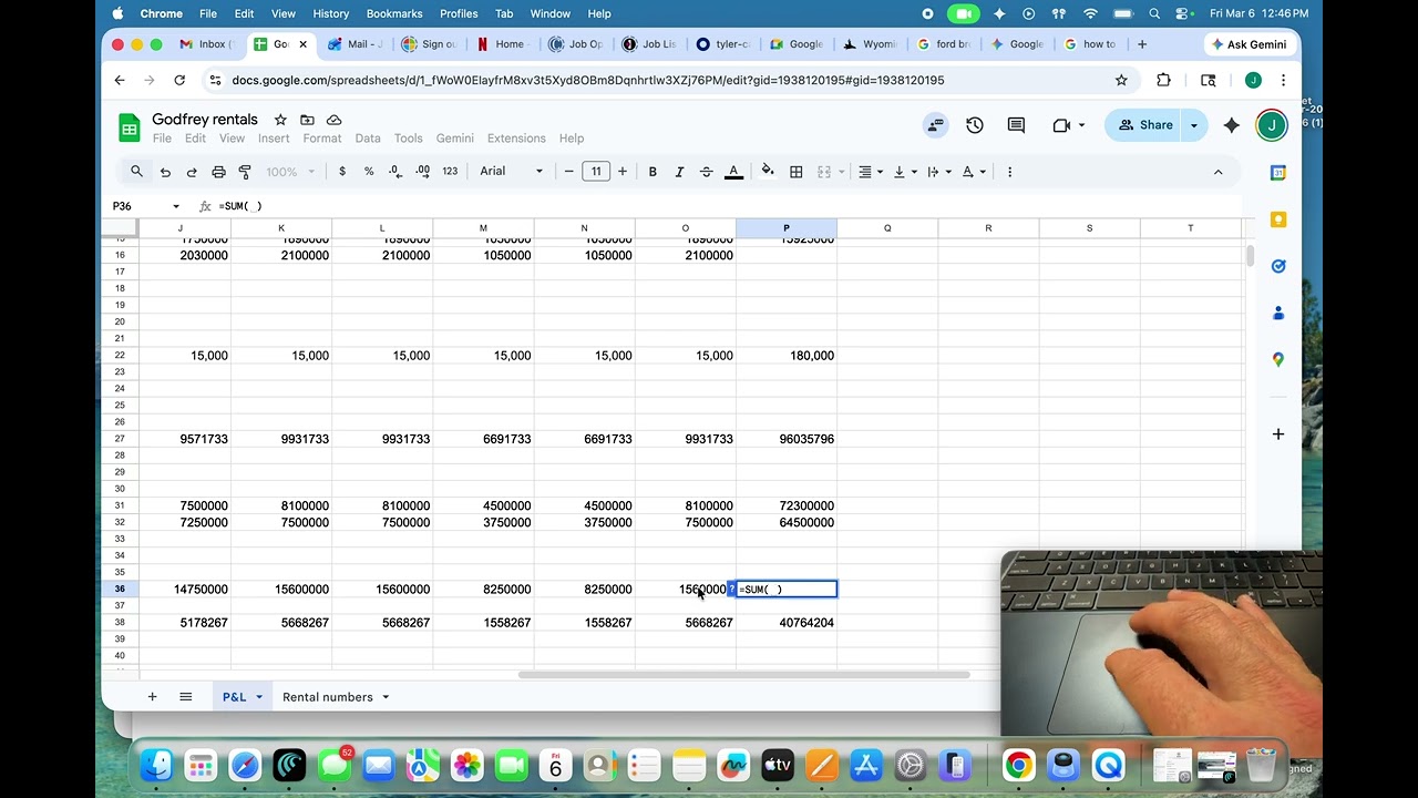 Spreedsheet and formulas