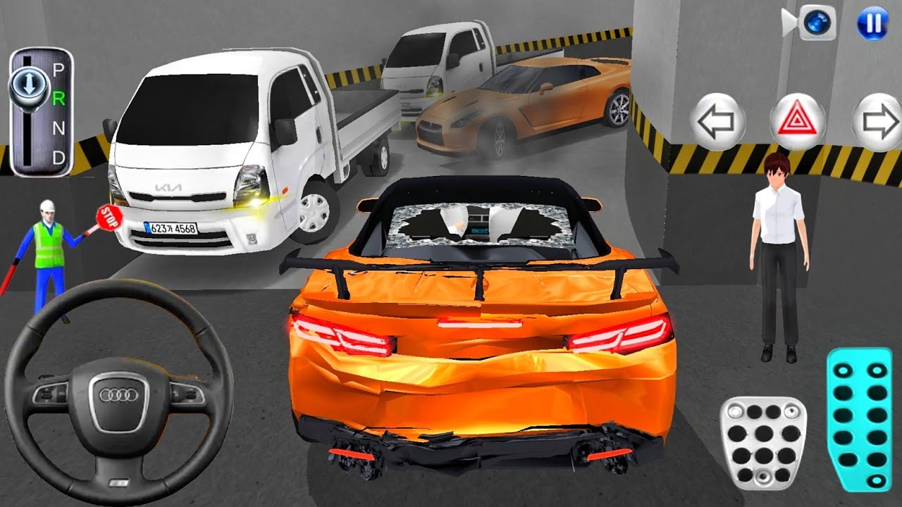 New Crashed Car Stuck in Parking Garage - 3D Driving Class - 3D Driving Class 2026 Car Game