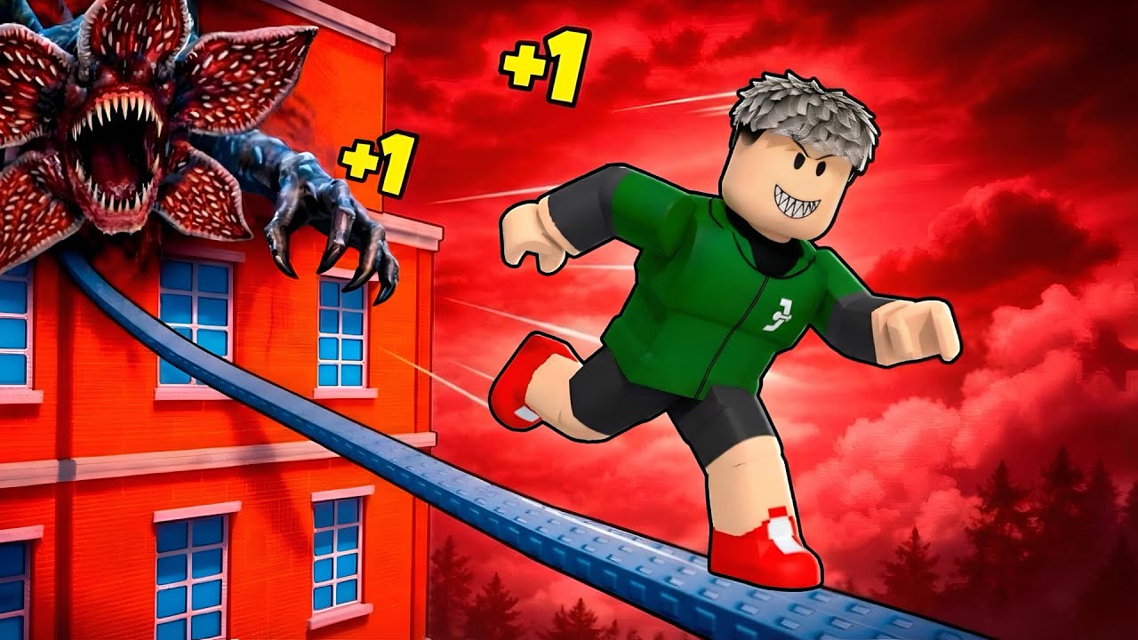 FIQUEI SUPER RÁPIDO PARA ESCAPAR DO DEMOGORGON NO ROBLOX!! (Stranger Things)