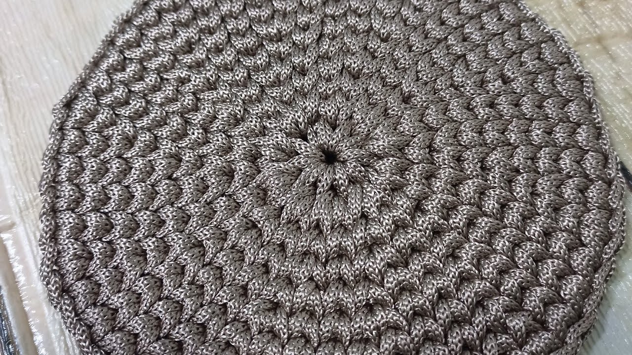 دانيال كروشيه#Danile Crochet دائرة بغرزة السنبله باستخدام خيط السلسله