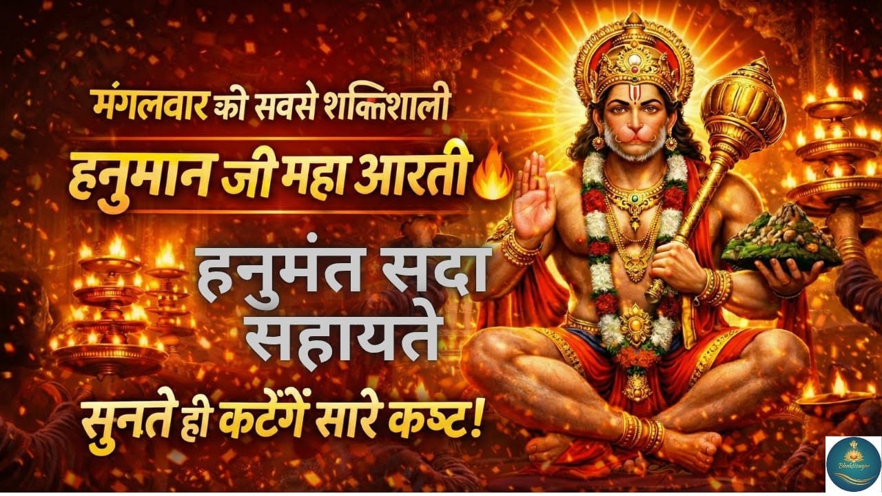 मंगलवार की सबसे शक्तिशाली हनुमान जी महा आरती 🔥 सुनते ही कटेंगे सारे कष्ट!