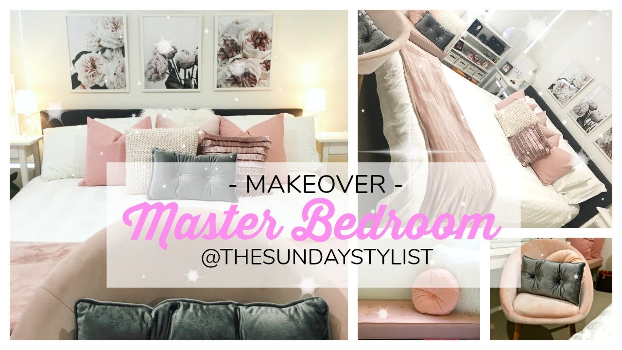 BEDROOM MAKEOVER on a BUDGET!!! - Blush Pink & Grey || THE SUNDAY STYLST