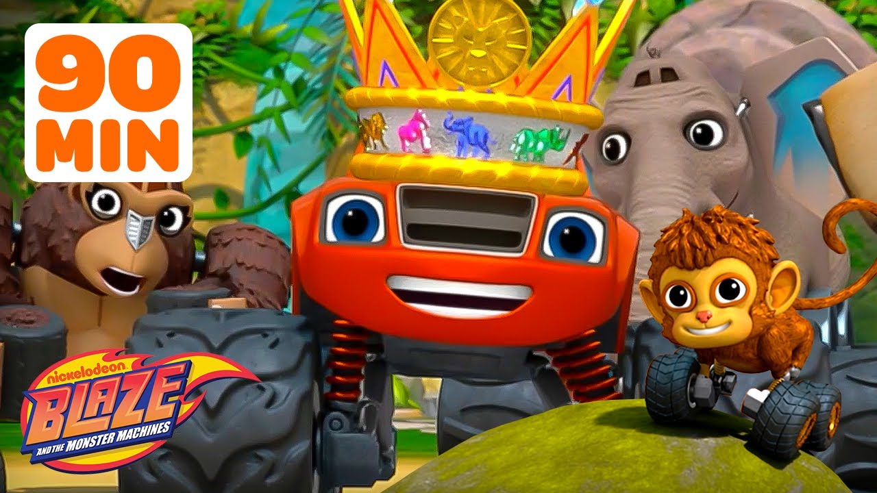 Blaze Transforms to Rescue Elephants, Puppies & More ANIMALS! 🐘 | Blaze and the Monster Machines
