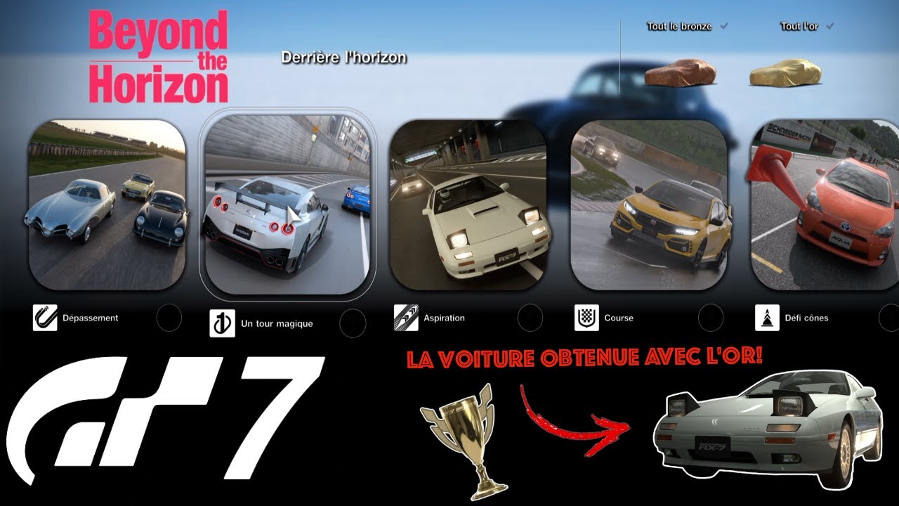 [PS5] Gran Turismo 7 - Toutes les épreuves en or de la mission Beyond the Horizon ! 💪🎉