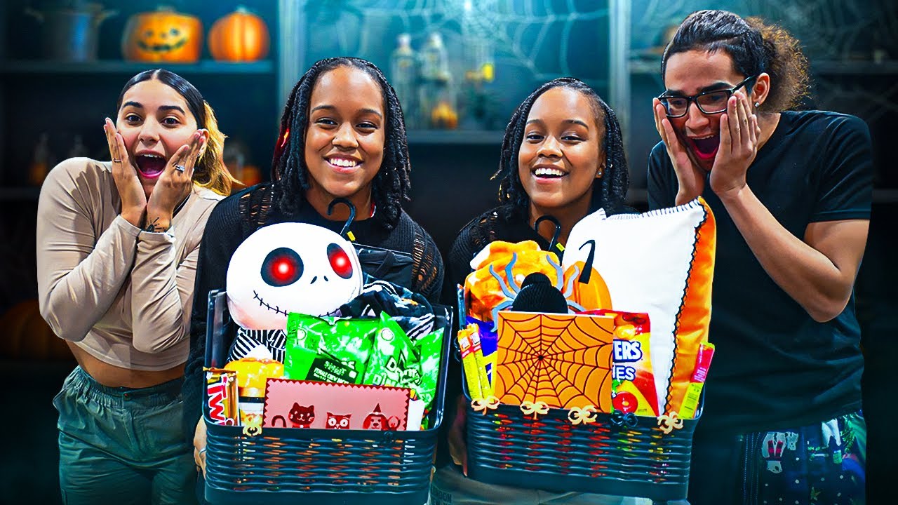 WE SURPRISED OUR GF & BF WITH SPOOKY BASKETS!!