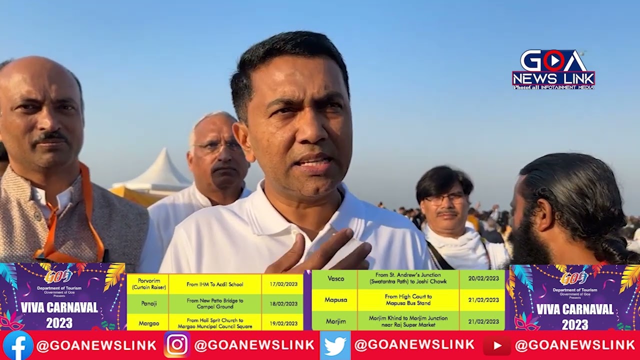 Dr. Pramod Sawant Briefed Media on #YogShibir Miramar #goa #goanewslink