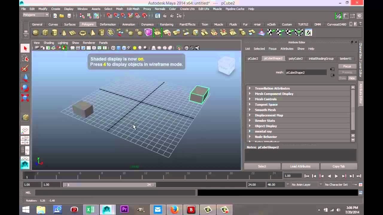 Maya 2014 tutorial : Modeling to scale using exact measurements