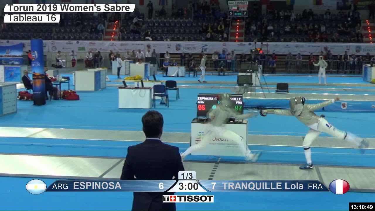 2019 239 T16 02 F S Individual Cadets Torun POL WCH BLUE TRANQUILLE FRA vs ESPINOSA VELOSO ARG