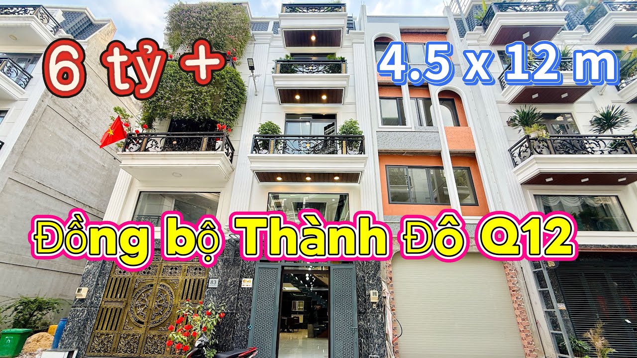 Khu Thành Đô Đồng bộ Q12 - DT đẹp 4.5 x 12m chỉ 6 đồng mini #nhadatq12 #nhadepq12 