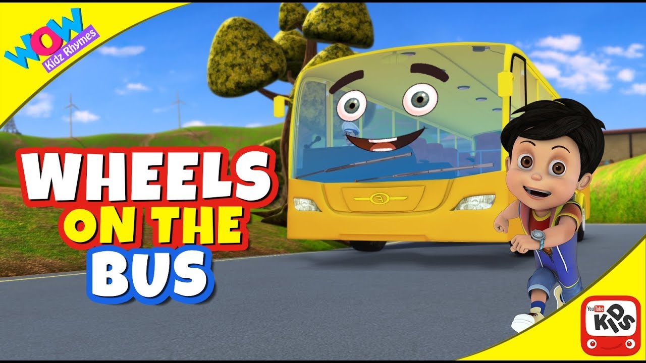 Wheels On The Bus Go Round And Round - 3D Animation Kids' Songs | Nursery Rhymes for Children