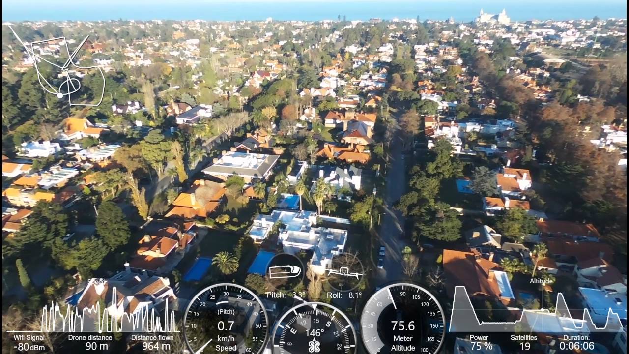 Parrot Bebop 2 skycontroller Max. Altitude 492 Feet = 150 mts
