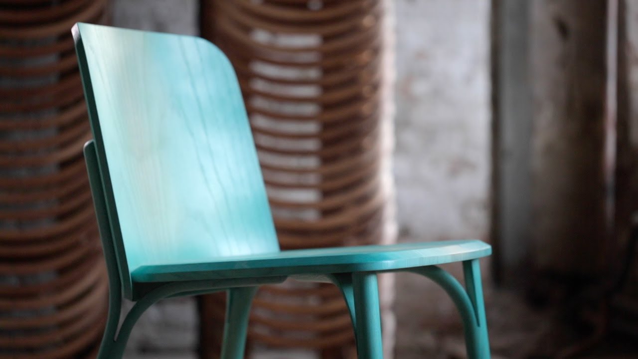 Arik Levy uses bent wood for the first time in his Split chair for TON
