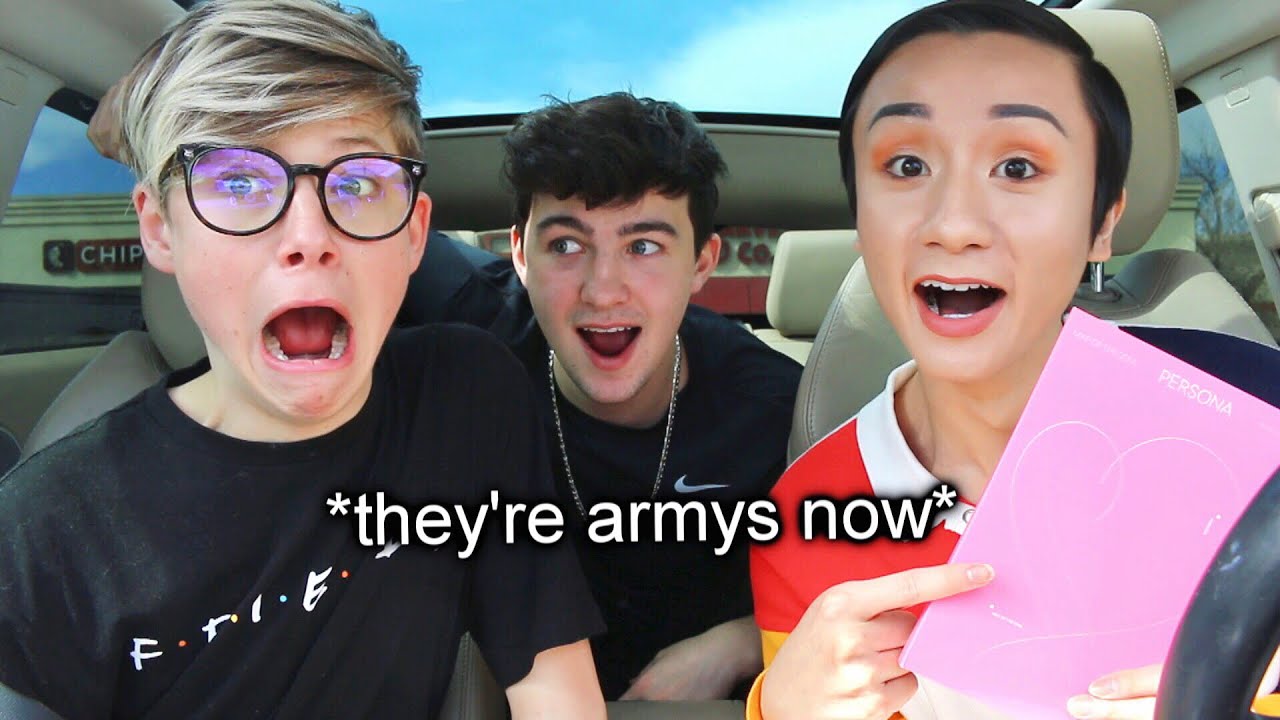 I forced my best friend and his boyfriend into reacting to BTS Map of the Soul Persona