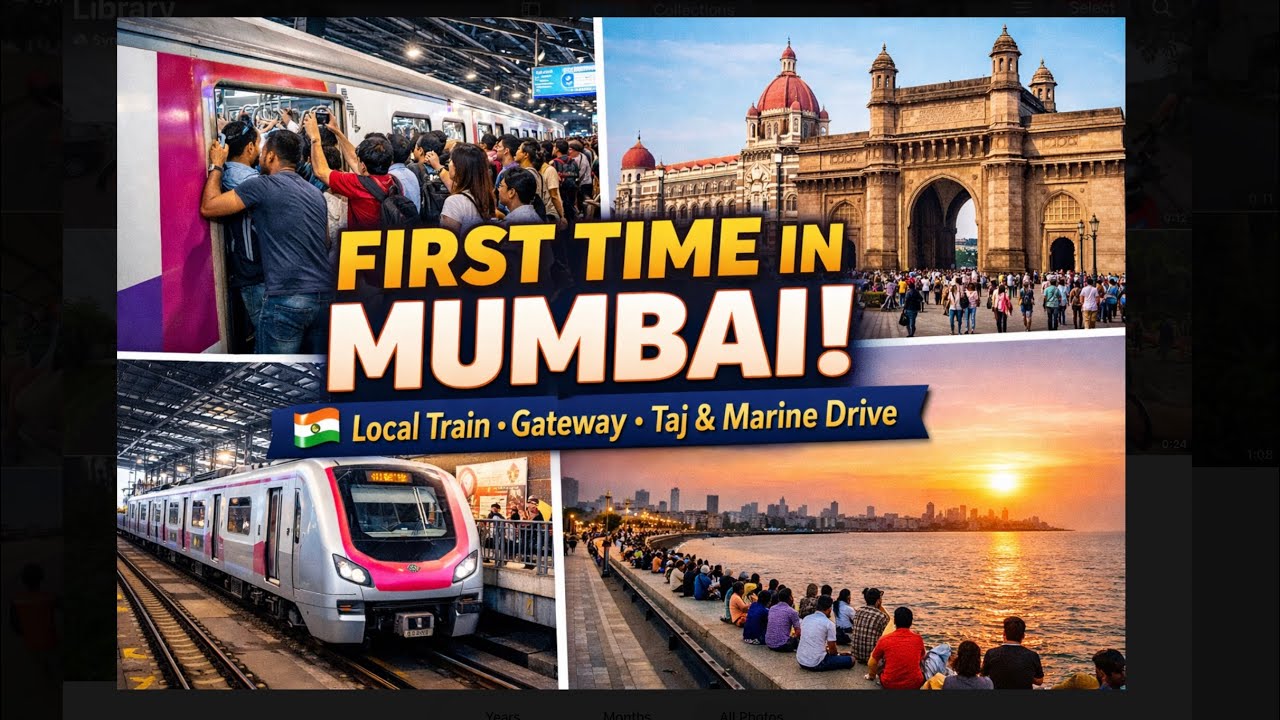 First Time in Mumbai 🇮🇳 | Local Train, Gateway of India, Taj Hotel & Marine Drive
