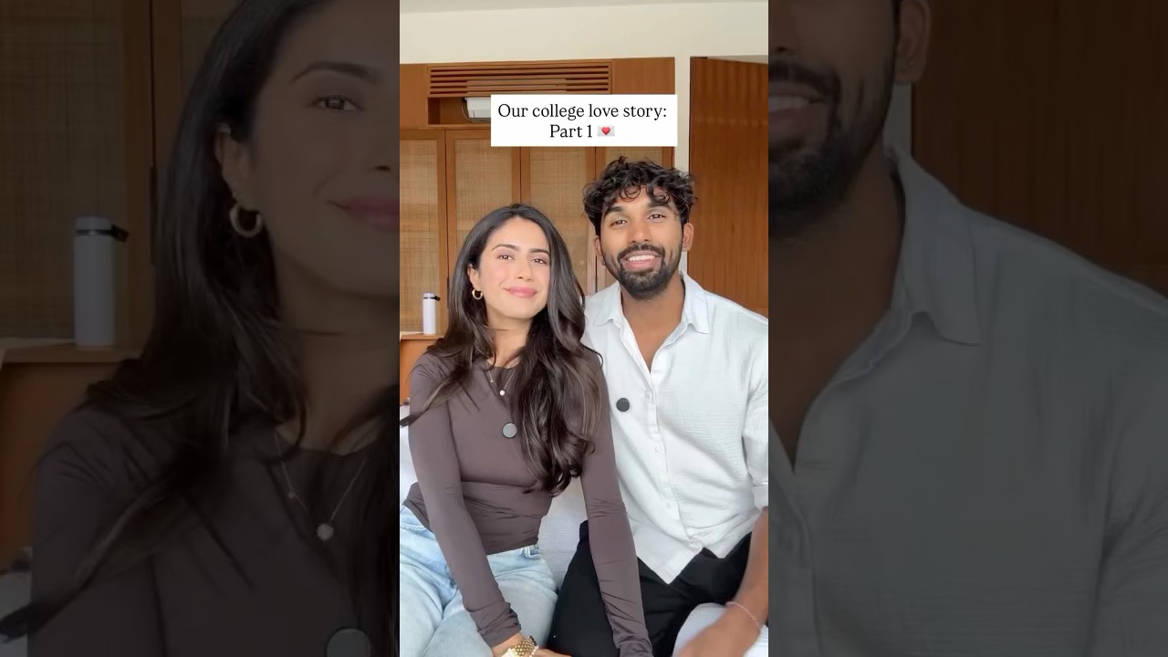 Our fav story to tell everybody we meet, Pt.1! 🥰 #prachiandharsh #couplelife