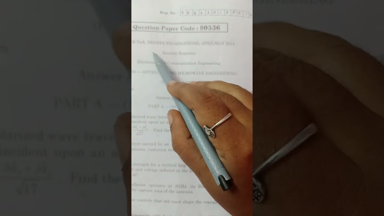 Engineering question paper Antenna and microwave Engineering EC8701