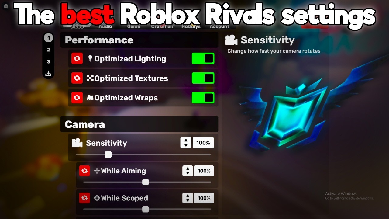 EXPOSING the BEST settings in the NEW Roblox Rivals update..🎯⚙️