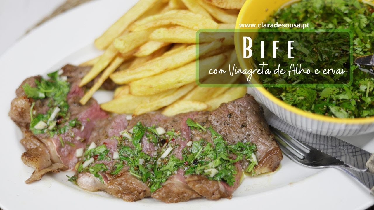 Bife com Vinagreta de Alho e Ervas