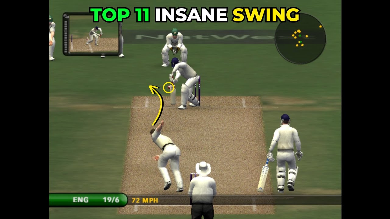 Top 11 Insane Swing Bowling In Cricket Compilation | Ea Cricket 2007 | Ea Sports - Cricket 07