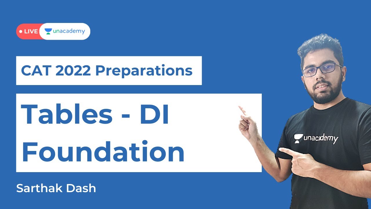 Tables | DI foundation | cat 2022 DILR preparation strategy | MBA Exams