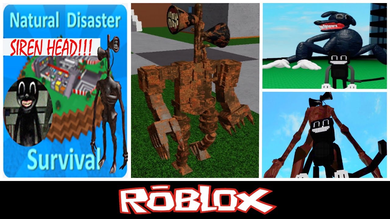 Natural Disaster Survival Siren Head and Cartoon Cat By uuucccmmm [Roblox]