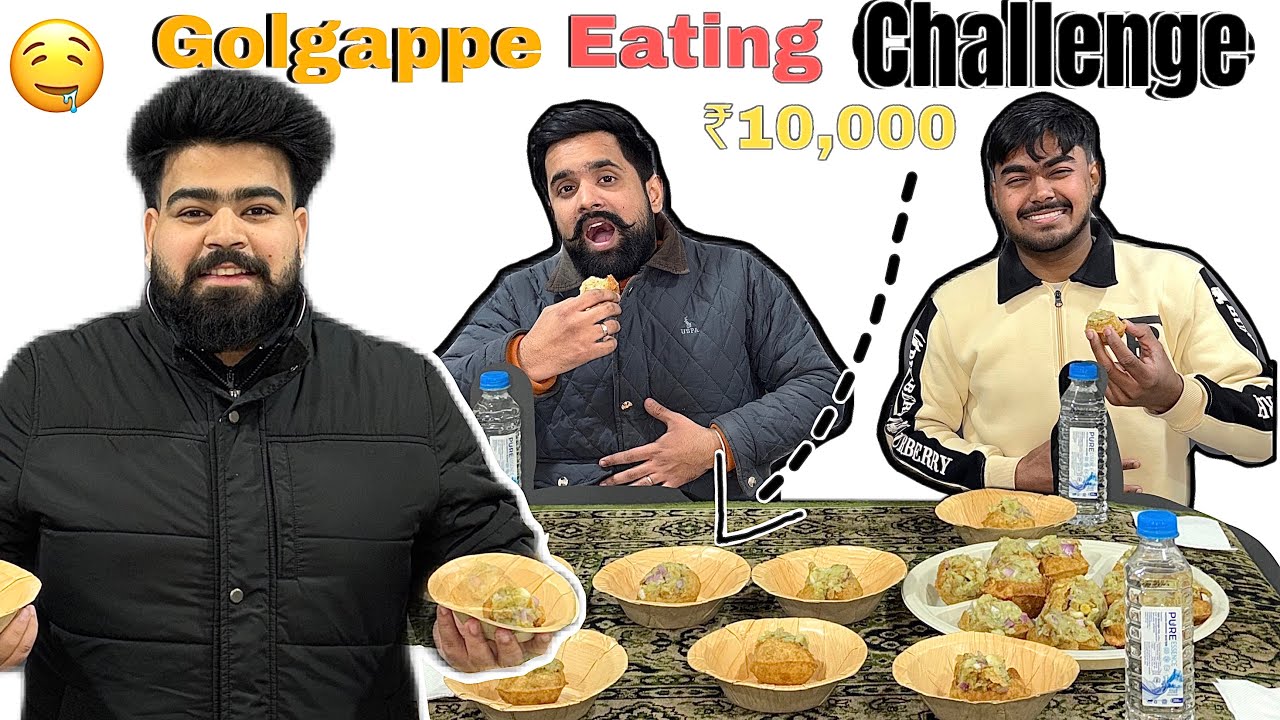 Can He Eat All Golgappe? 🥵 | ₹10,000 Golgappa Challenge | Real With Ridham