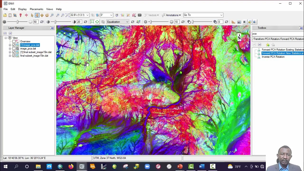 RS lecture 7- principle component analysis PCAتحليل مركبات الصورة الاساسية