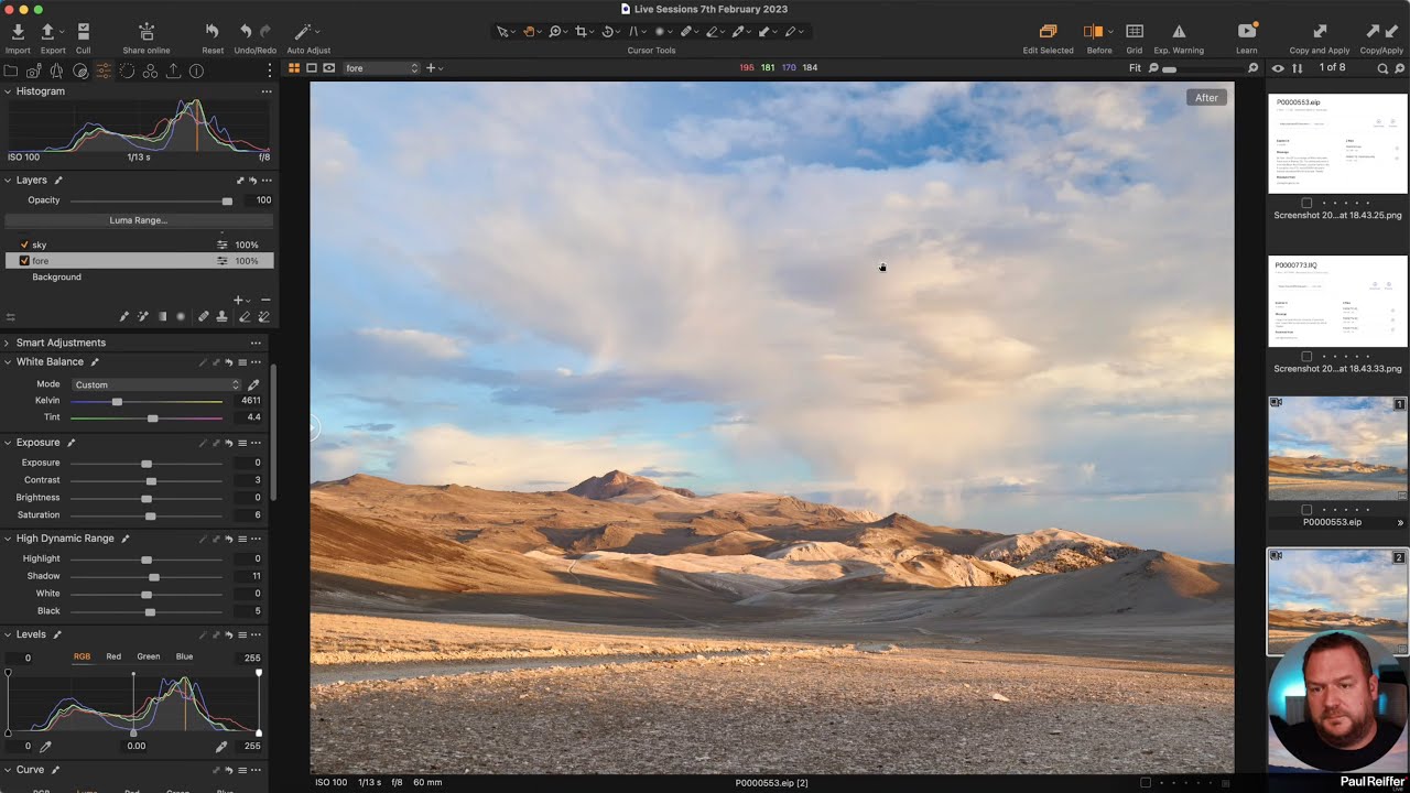 Live Editing Sessions - Capture One : 7th February 2023 (Catalog Organisation, HDR, Contrast)