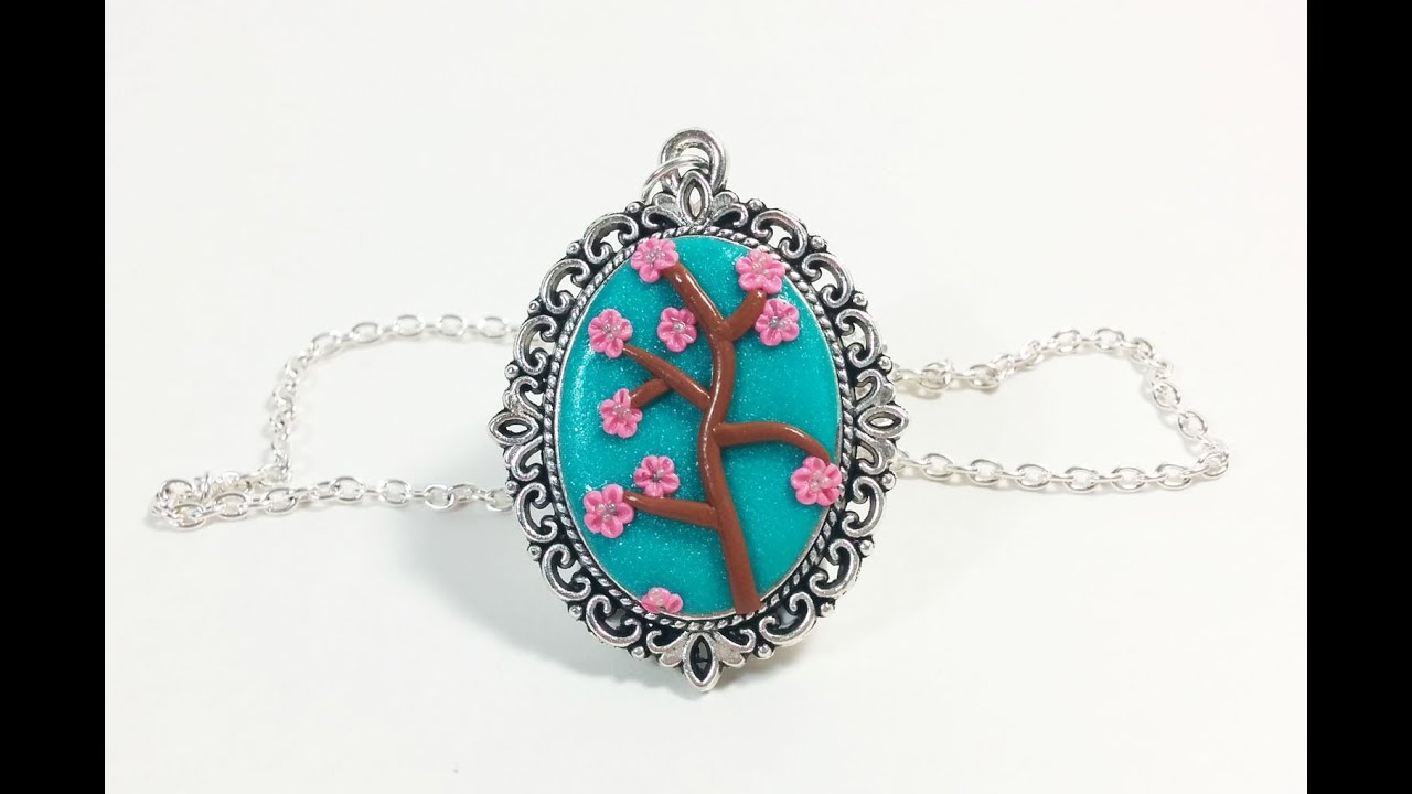 Cherry Blossom Pendant - Polymer Clay Tutorial
