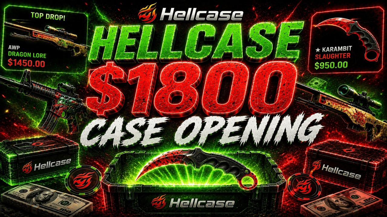 HELLCASE $1800 CASE OPENING 🔥 BIG PROFIT CASE BATTLES