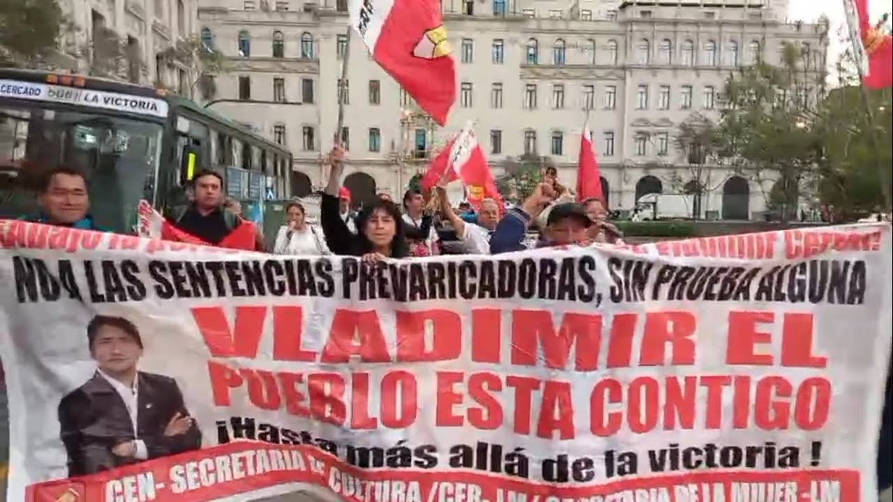 MARCHA EN SOLIDARIDAD CON VLADIMIR CERR&Oacute;N FRENTE AL CASO ANTALSIS