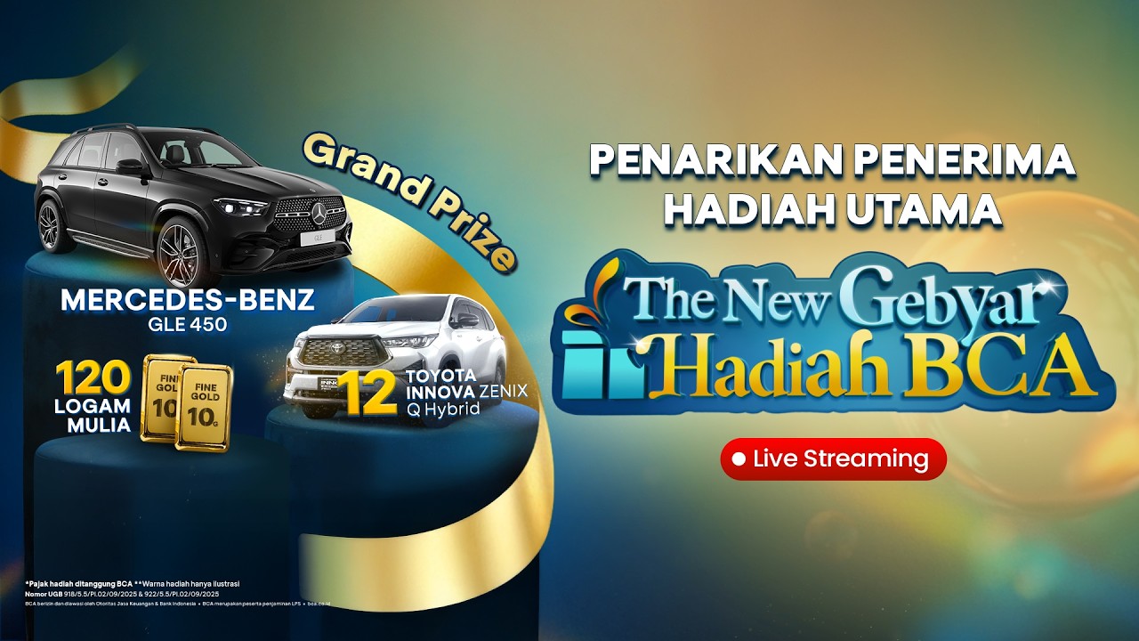 Penarikan Penerima Hadiah Utama Gebyar Hadiah BCA Periode 1 Oktober 2025 - 31 Januari 2026