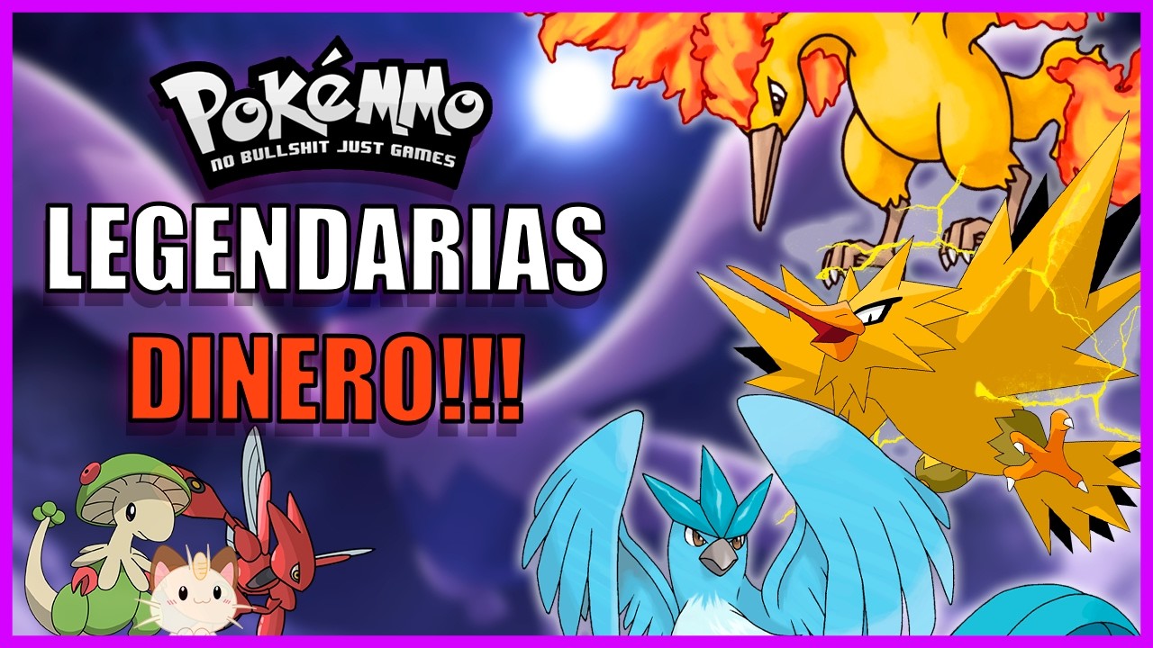 🐦CAPTURA los LEGENDARIOS de Kanto y GANA DINERO!! 💸 + Moltres | PokeMMO