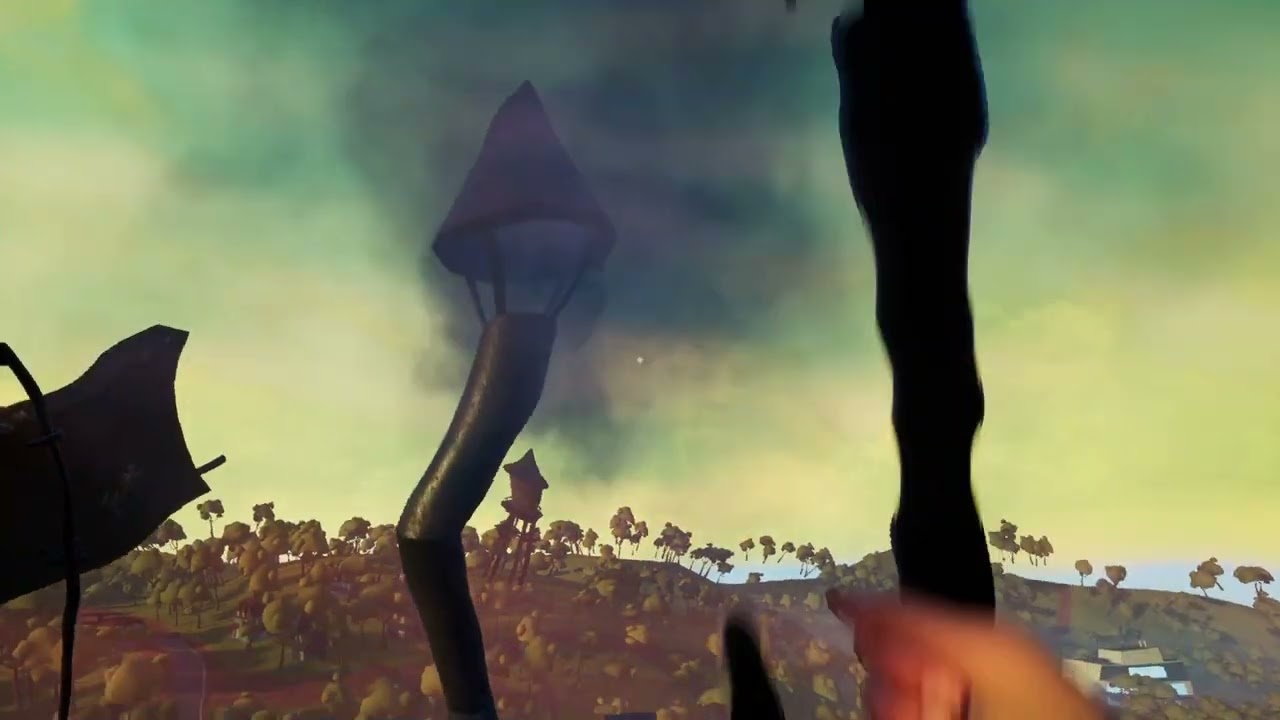 Knocking a chair off the top of the windmill in Hello Neighbor