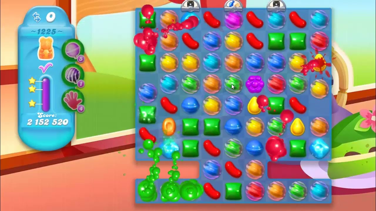 Candy Crush Soda Saga Level 1225 ★★★ Coloring Candy Fun The Highest Score