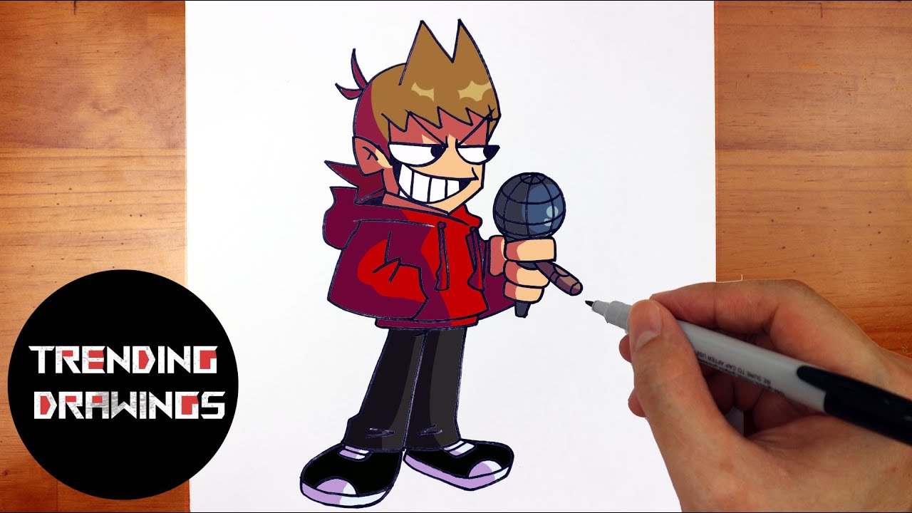 How To Draw FNF MOD Character - Tord Challenge Edd Easy Step by Step