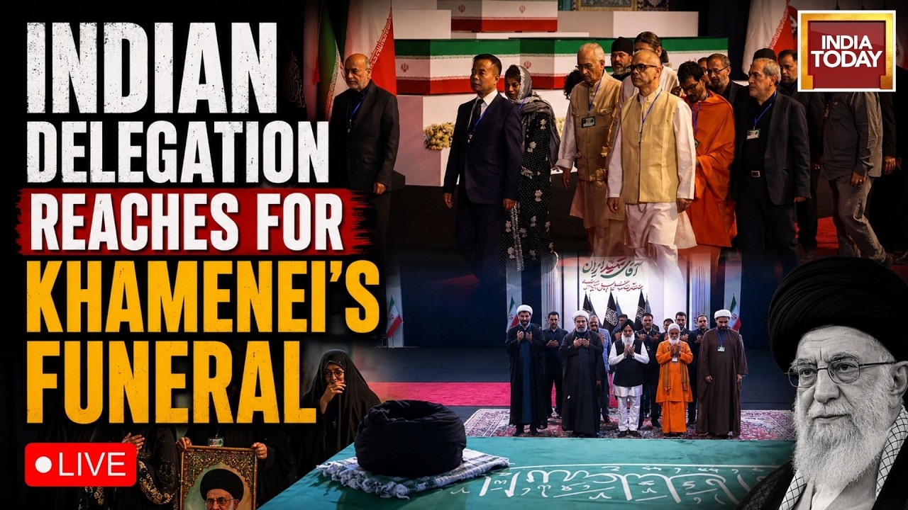 Khamenei Funeral LIVE: Indian Delgation Pay Tribute to Slain Iranian Supreme Leader Khamenei